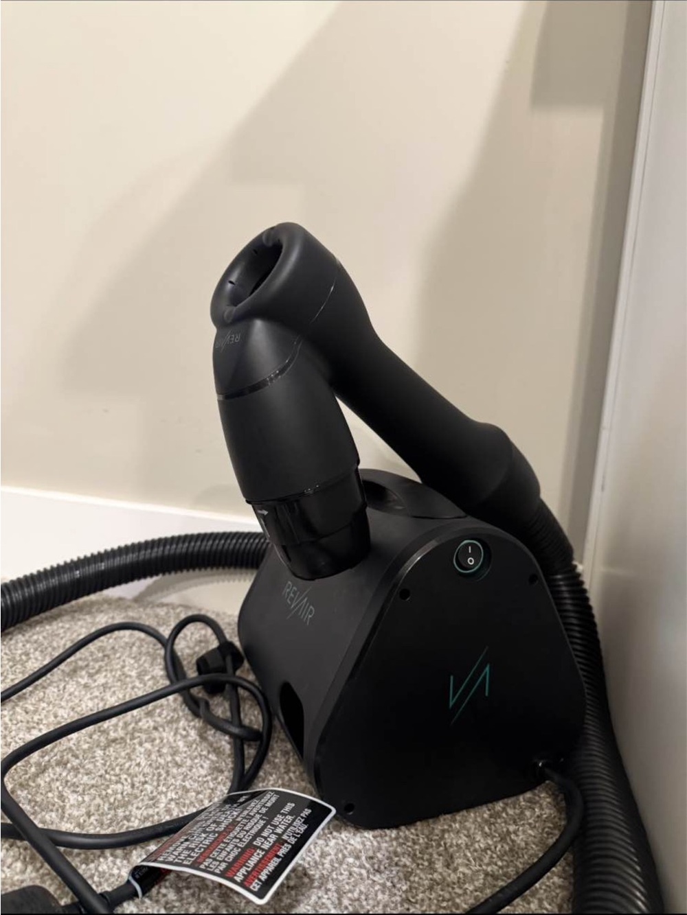 Black Hair Dryer Brush - Portable Styling Tool